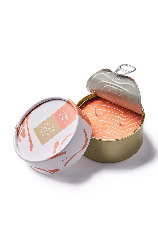 Ароматическая свеча CandleCan Orange Salmon, воск, оранжевый