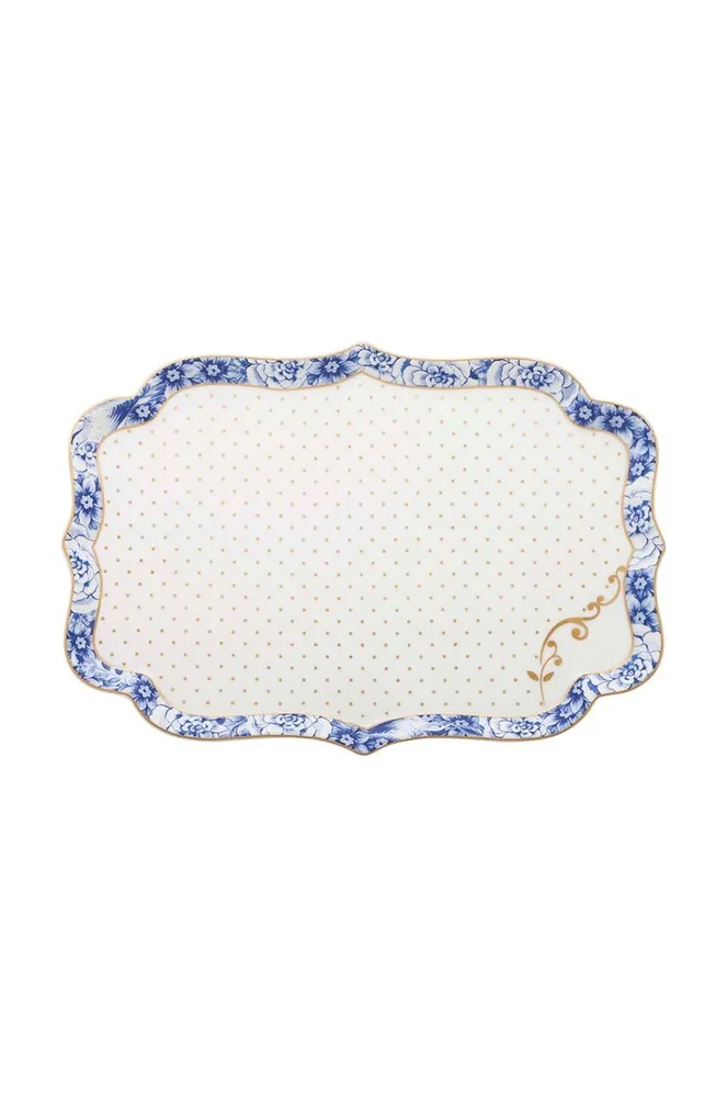 Поднос Pip Studio Royal White, фарфор, 26 18 см, белый