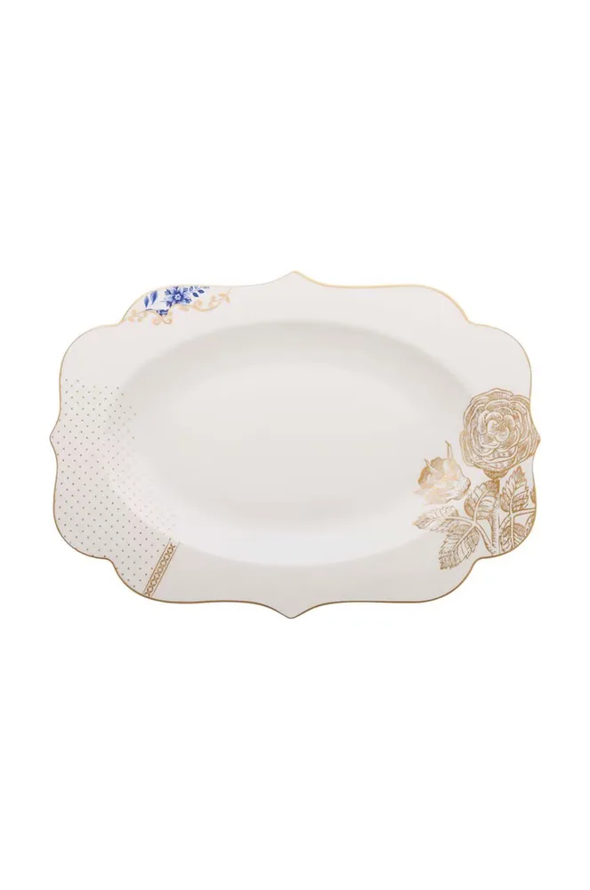 Поднос Pip Studio Royal White, фарфор, 40 28,5 см, белый