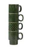 Набор чашек Sagaform Coffee & More, каменная керамика, 100 мл, зелёный — фото 1