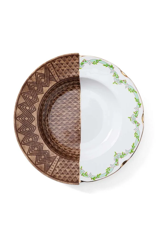 Тарелка глубокая Seletti Hybrid Malao, фарфор, 25,5 см, разноцветная