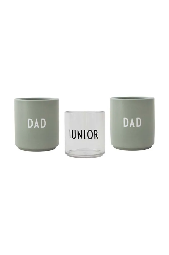 Набор кружек Design Letters Family Gift Box, 3 шт, фарфор, по 175 мл, разноцветный