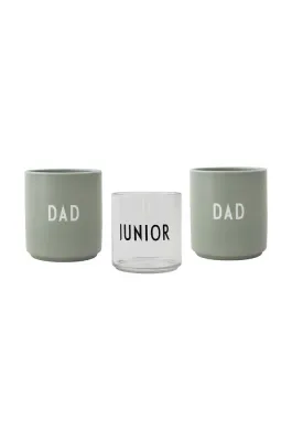 Набор кружек Design Letters Family Gift Box, 3 шт, фарфор, по 175 мл, разноцветный