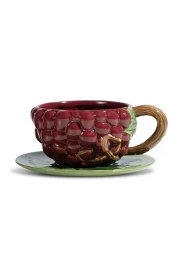 Чашка с блюдцем Byon Grape, керамика, 260 мл, фиолетовый