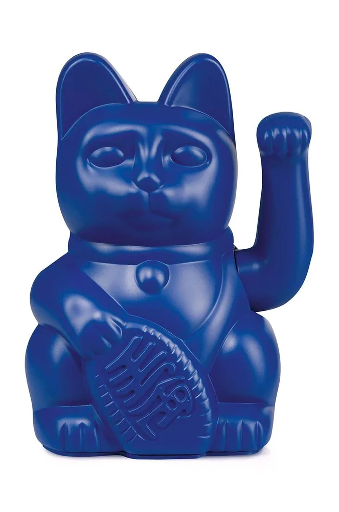 Фигурка декоративная Donkey Lucky Cat - Dark Blue, полирезин, 15 см