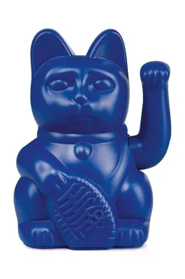 Фигурка декоративная Donkey Lucky Cat - Dark Blue, полирезин, 15 см