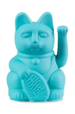 Фигурка декоративная Donkey Lucky Cat Mini - Turquoise, полирезин, 9,8 см