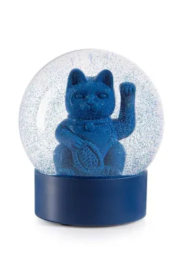 Фигурка декоративная Donkey Maneki Neko Lucky Globe Blue, стекло, 11,3 см