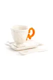 Чашка с блюдцем Seletti I-ware, фарфор, 85 мл, белый — фото 2