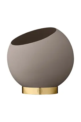 Кашпо AYTM Globe, алюминий, 15,5 см, бежевый