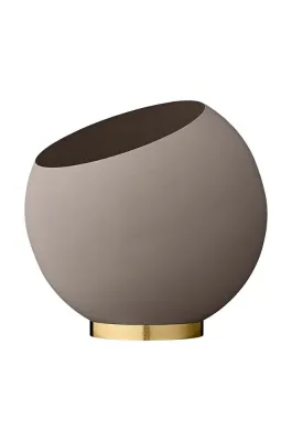 Кашпо AYTM Globe, алюминий, 37 см, бежевый