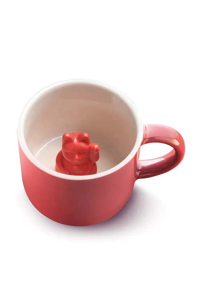 Кружка Donkey Maneki Neko, фарфор, 150 мл, красный