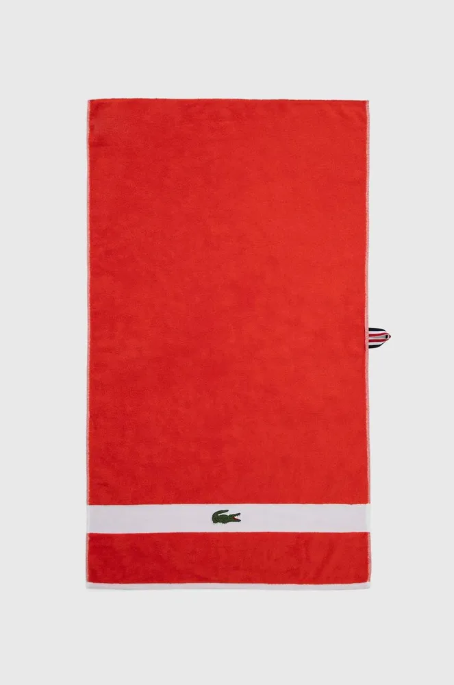 Полотенце для лица Lacoste L Casual Glaieul, хлопок, 56 96 см, красный
