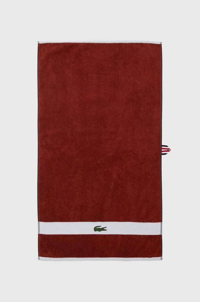 Полотенце для лица Lacoste L Casual Terre Battue, хлопок, 55 100 см, коричневый