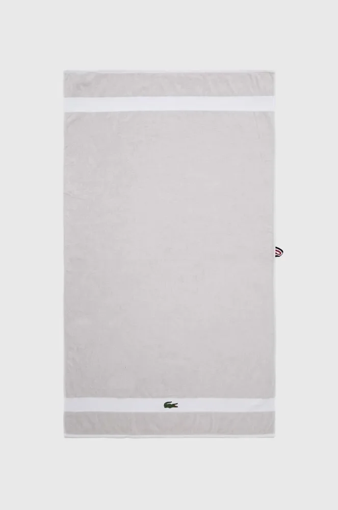 Полотенце банное Lacoste L Casual Argent, хлопок, 90 120 см, бежевый