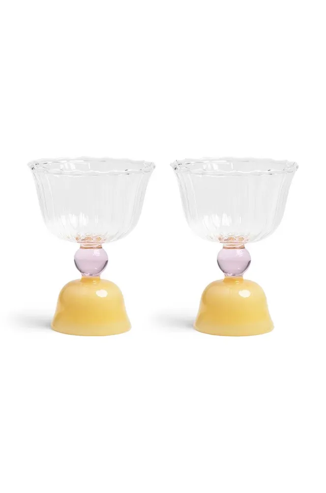 Набор бокалов &K Amsterdam, Glass Tulip Caramel, 2 шт, 200 мл, стекло, многоцветный