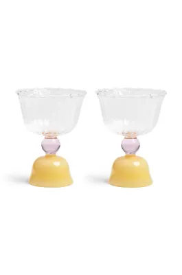 Набор бокалов &K Amsterdam, Glass Tulip Caramel, 2 шт, 200 мл, стекло, многоцветный