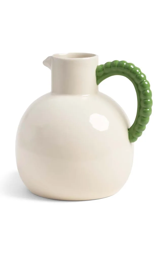 Кувшин &K Amsterdam, Jug Perle Green, каменная керамика