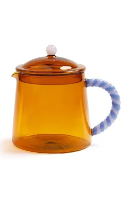 Кувшин &K Amsterdam, Teapot Duet Amber, стекло