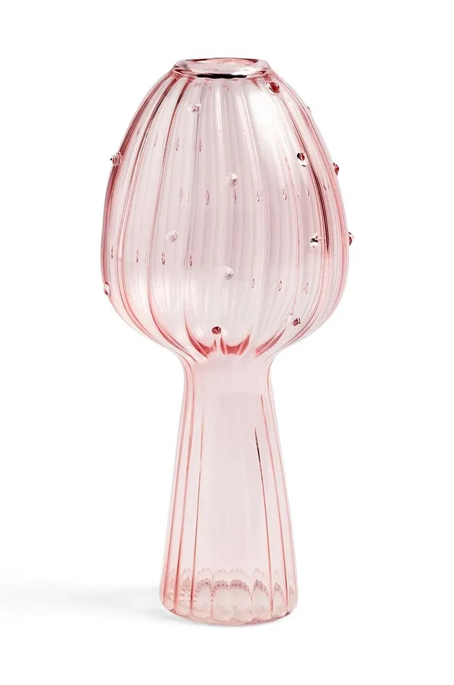 Ваза &K Amsterdam Mushroom Pink, стекло, 15 см, розовый