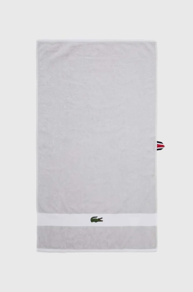 Полотенце для лица Lacoste L Casual Argent, хлопок, 55 100 см, серый