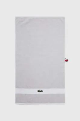 Полотенце для лица Lacoste L Casual Argent, хлопок, 55 100 см, серый