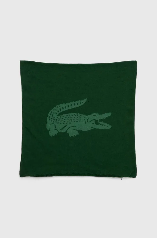 Декоративная наволочка Lacoste L Reflet Vert, хлопок, 45 45 см