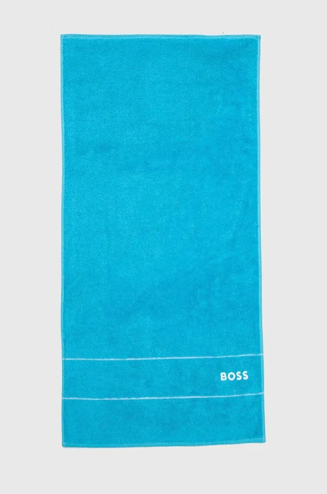 Полотенце для лица Boss Plain River Blue, хлопок, 50 100 см, синий
