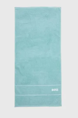 Полотенце для лица Boss Plain Aruba Blue, хлопок, 50 100 см, бирюзовый