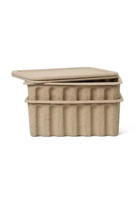 Коробка для хранения Ferm Living Paper Pulp Box L 2-pack, плотная бумага, 28 12,5 18 см