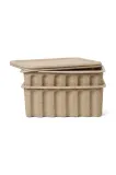 Коробка для хранения Ferm Living Paper Pulp Box L 2-pack, плотная бумага, 28 12,5 18 см — фото 1