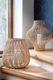 Фонарь для свечи Cozy Living Sasha sculp., стекло, 43 см, бежевый — фото 3