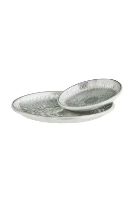 Поднос Madam Stoltz Hammered 2-pack, алюминий, красный