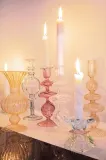 Подсвечник Au Maison, стекло, 22 см, фиолетовый — фото 2