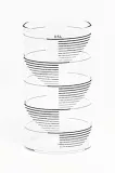 Набор стаканов Tre Product, Rectangle Stripes, 4 шт, 500 мл, боросиликатное стекло — фото 1