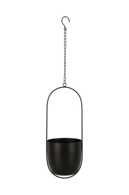 Кашпо House Nordic Celle Planter, металл, 37,5 15,5 см, чёрный