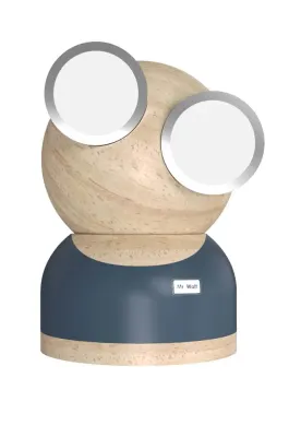 Настольная лампа Design Nest Mr Watt Goggle, дерево, LED, выс. 13,7 см