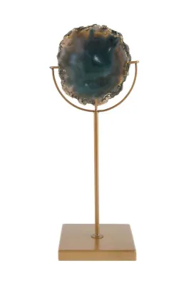 Подсвечник Dutchbone Gem, металл, 30 см, зелёный