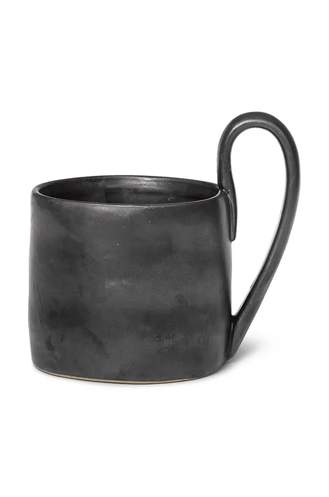 Кружка Ferm Living Flow Mug, каменная керамика, 360 мл, чёрный