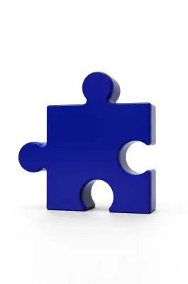 Ваза Fluid Market Blue Puzzle, керамика, 23 см