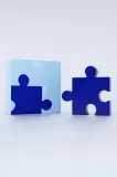 Ваза Fluid Market Blue Puzzle, керамика, 23 см — фото 2