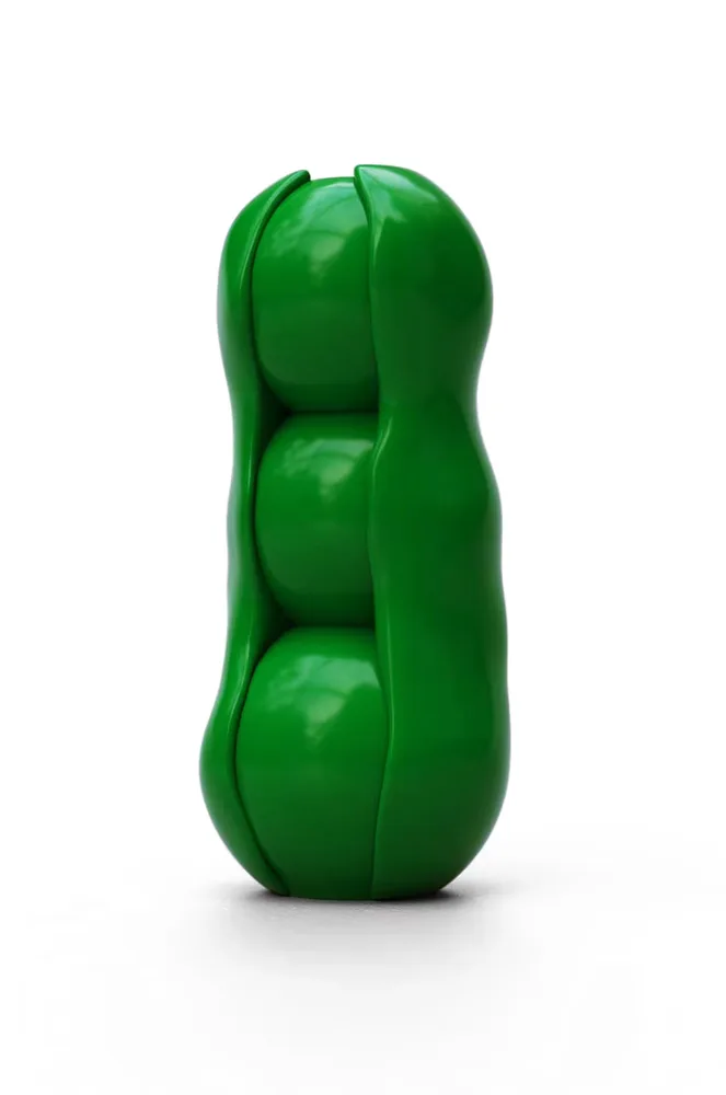 Ваза Fluid Market Pea, керамика, 26 см, зелёный