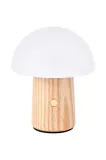 Настольная лампа Gingko Design bezprzewodowa Super Mini Alice Mushroom, дерево, LED, выс. 7,3 см — фото 1