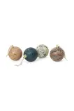 Ёлочное украшение Ferm Living Marble Baubles L, стекло, 11 см, кремовый — фото 1