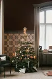 Ёлочное украшение Ferm Living Marble Baubles L, стекло, 11 см, кремовый — фото 4