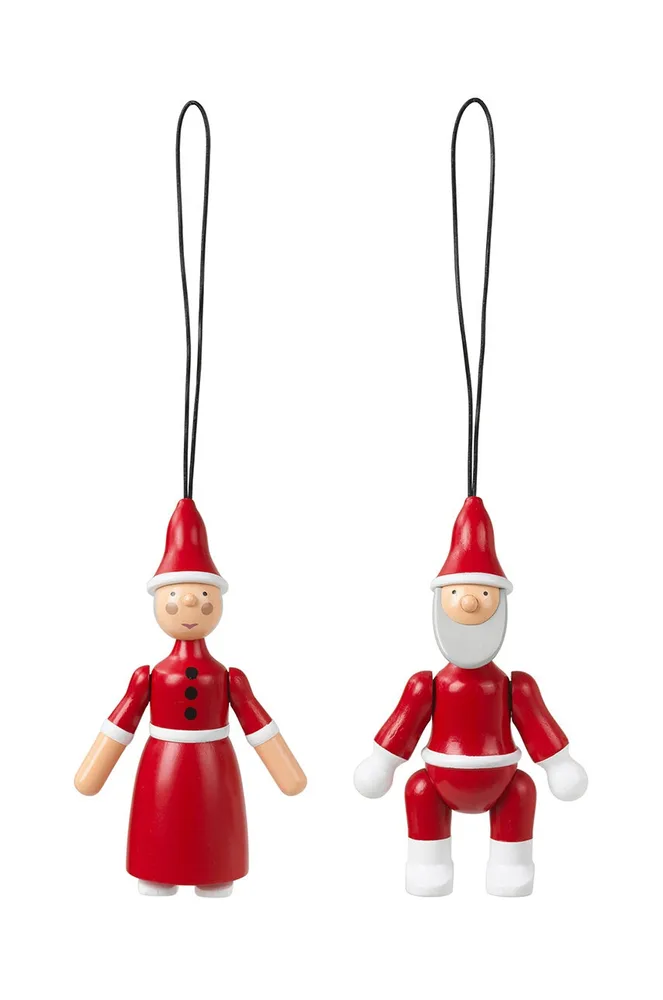 Ёлочное украшение Kay Bojesen Santa Claus and Santa Clara, дерево