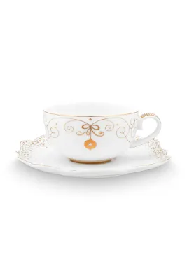 Чашка с блюдцем Pip Studio Royal Winter, фарфор, 225 мл, белый