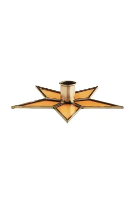 Подсвечник Madam Stoltz Amber, стекло, жёлтый