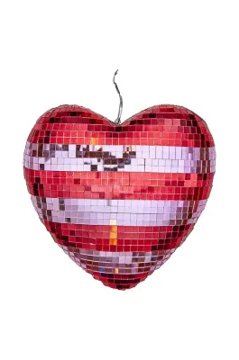 Новогоднее украшение Rice Large Heart Disco Ball, 8 см