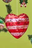 Новогоднее украшение Rice Large Heart Disco Ball, 8 см — фото 2